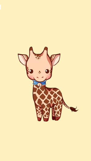 Baby Giraffe Vector Art Wallpaper