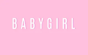 Baby Girl Logo On A Pink Background Wallpaper