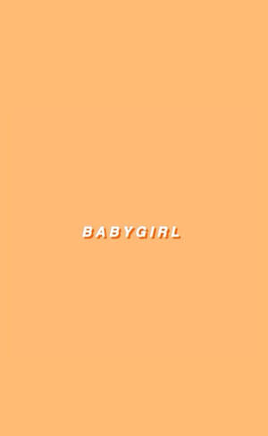 Baby Girl Minimalist Orange Aesthetic Wallpaper