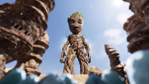 Baby Groot Standing Wallpaper