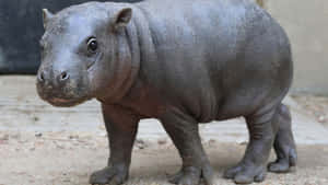 Baby Hippopotamus Moo Deng Wallpaper