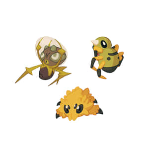 Baby Joltik, Spinarak, And Dewpider Wallpaper