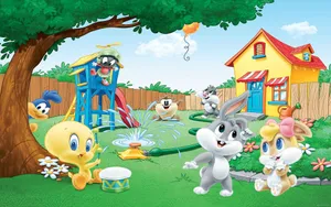 Baby Looney Tunes Garden Wallpaper