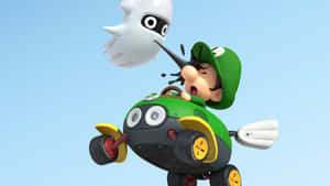 Baby Luigi Chasedby Ghost Wallpaper