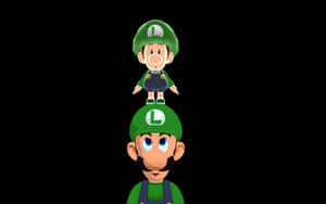 Baby Luigion Luigi's Head Wallpaper