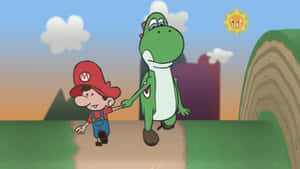 Baby Marioand Yoshi Adventure Wallpaper