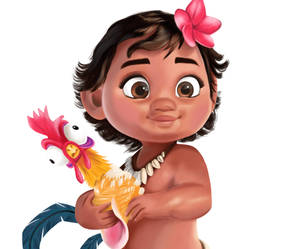 Baby Moana And Hei Hei Wallpaper