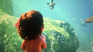 Baby Moana Ocean View Wallpaper