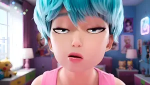 Baby Saja Animated Character Wallpaper