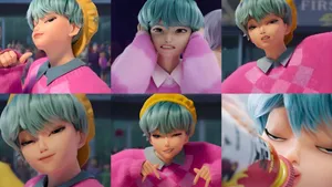 Baby Saja Animated Expressions Wallpaper