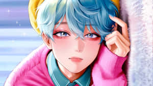 Baby Saja Blue Hair Portrait Wallpaper