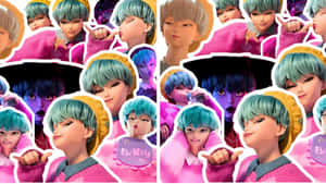 Baby Saja Character Collage Wallpaper