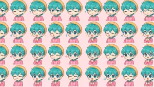 Baby Saja Cute Expressions Wallpaper