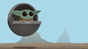 Baby Yoda Looking Puzzled Wallpaper