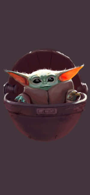 Baby Yoda Plain Brown Iphone Wallpaper