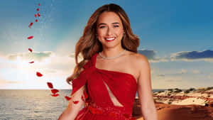 Bachelorettein Red Dress Wallpaper