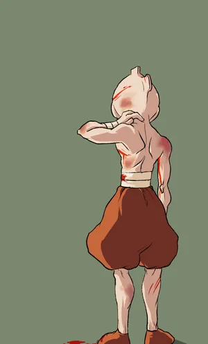 Back Of Wounded Tyrogue Wallpaper