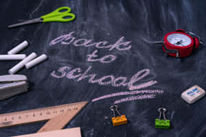 Back To School Chalkboard Text Wallpaper