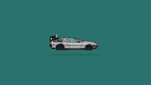 Back To The Future De Lorean Minimalist Desktop Wallpaper