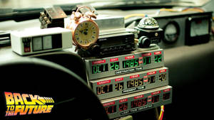 Back To The Future Delorean Clock Wallpaper