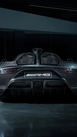 Back View Of Black Amg Wallpaper