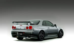 Back View Of Gray Skyline Car Wallpaper