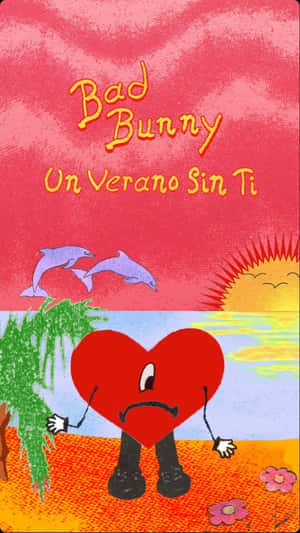 Bad Bunny Heart Album Art Wallpaper