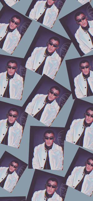 Bad Bunny Multiple Same Photograph Wallpaper