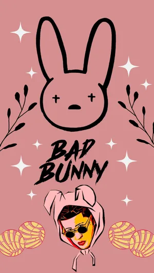 Bad Bunny Pink Aesthetic Wallpaper Wallpaper