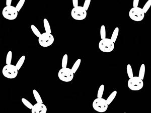 Bad Bunny White Stylized Bunny Head Wallpaper