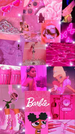 Baddie Barbie Aesthetic Collage Wallpaper
