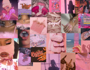 Baddie Money Aesthetic Collage Wallpaper