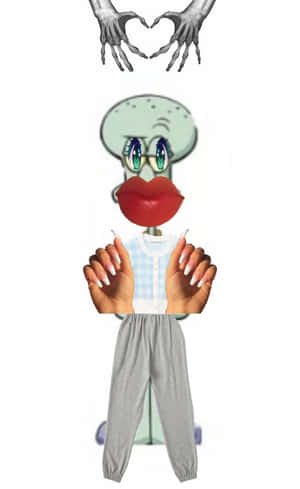 Baddie Squidward Meme Creation Wallpaper