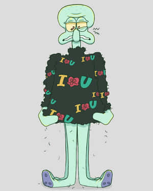 Baddie_ Squidward_ Stylized_ Artwork Wallpaper