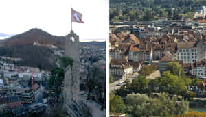Baden Switzerland Historicand Modern Views Wallpaper