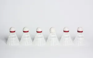 Badminton Lined Up Shuttlecocks Wallpaper