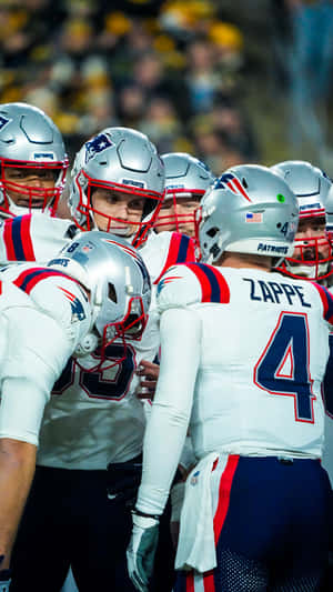 Bailey Zappe Patriots Huddle Wallpaper