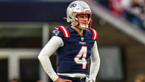 Bailey Zappe Patriots Quarterback Wallpaper