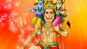 Bajrang Dal's Hanuman With Kids Hd Wallpaper