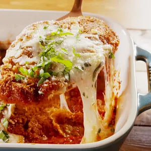 Baked Parmigiana With Marinara Sauce Wallpaper