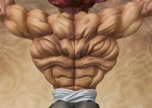 Baki Character Muscular Back Wallpaper