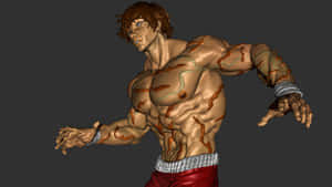 Baki3 D Model Muscular Pose Wallpaper