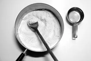 Baking Preparation Blackand White Wallpaper