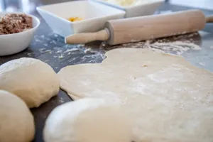 Baking Preparation Dough Rolling Pin Wallpaper