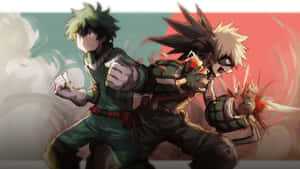 Bakugo Rises To Hero Glory Wallpaper