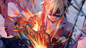 Bakugo, The Fiery Hero Of My Hero Academia Wallpaper