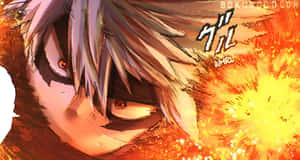 Bakugo Unleashes His Ultimate Blast Wallpaper