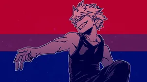 Bakugou Aesthetic Desktop Bisexual Flag Wallpaper