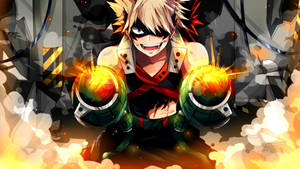 Bakugou And His Gauntlets Wallpaper