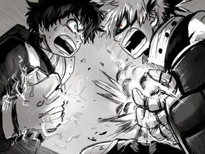 Bakugou Facing Midoriya Wallpaper